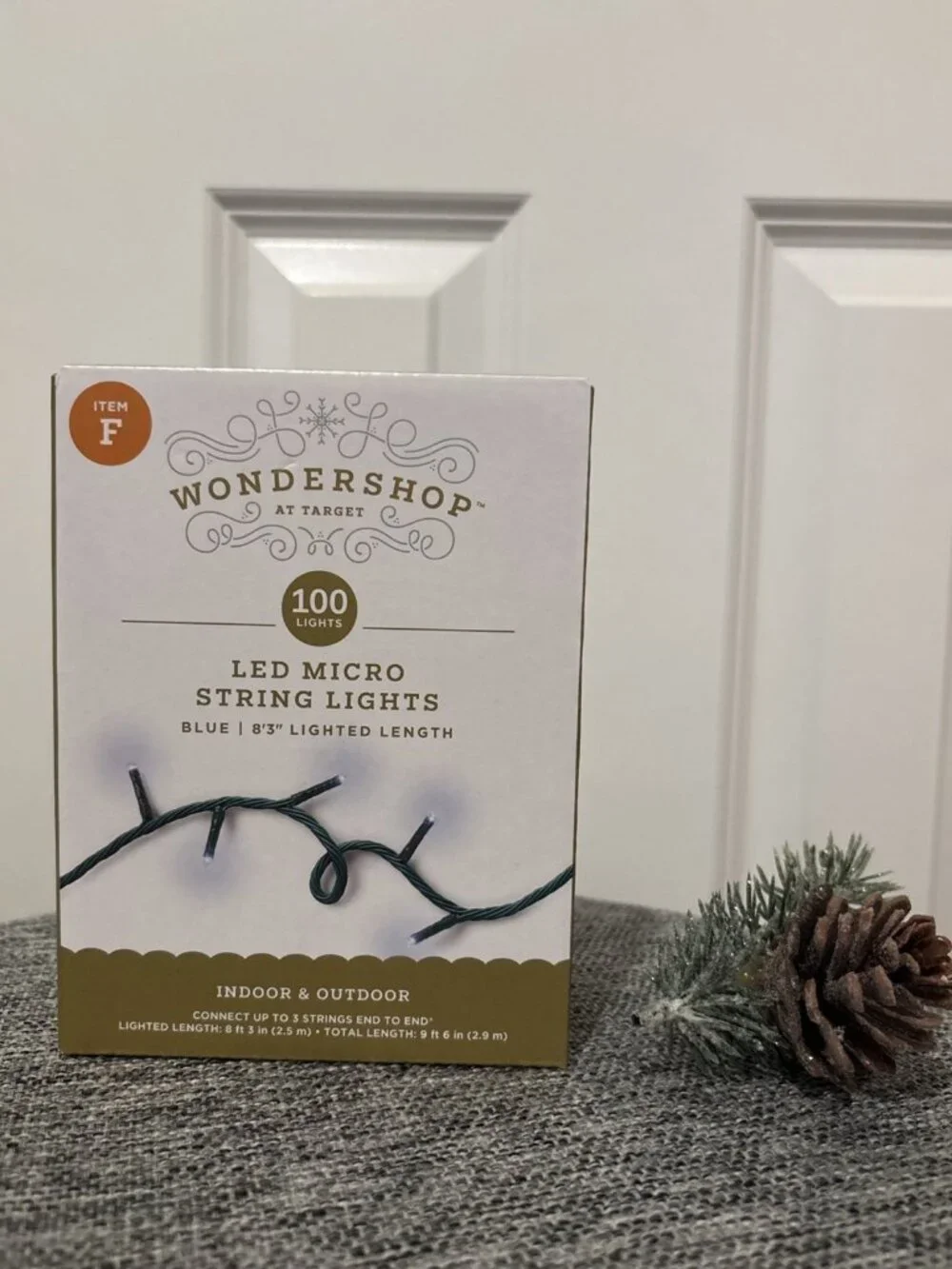 New Wondershop LED Micro Holiday String Lights BLUE  8’3” 100 Lights NIB